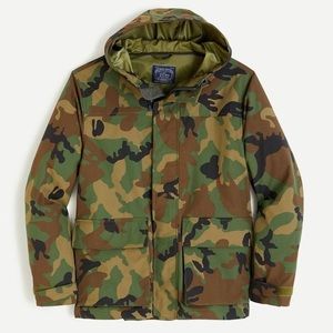 Jcrew camo rain coat